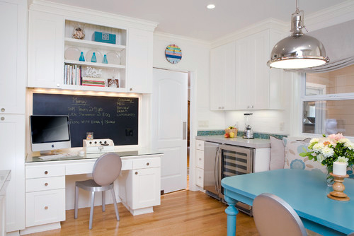 Custom Chalkboard Over Working Desk