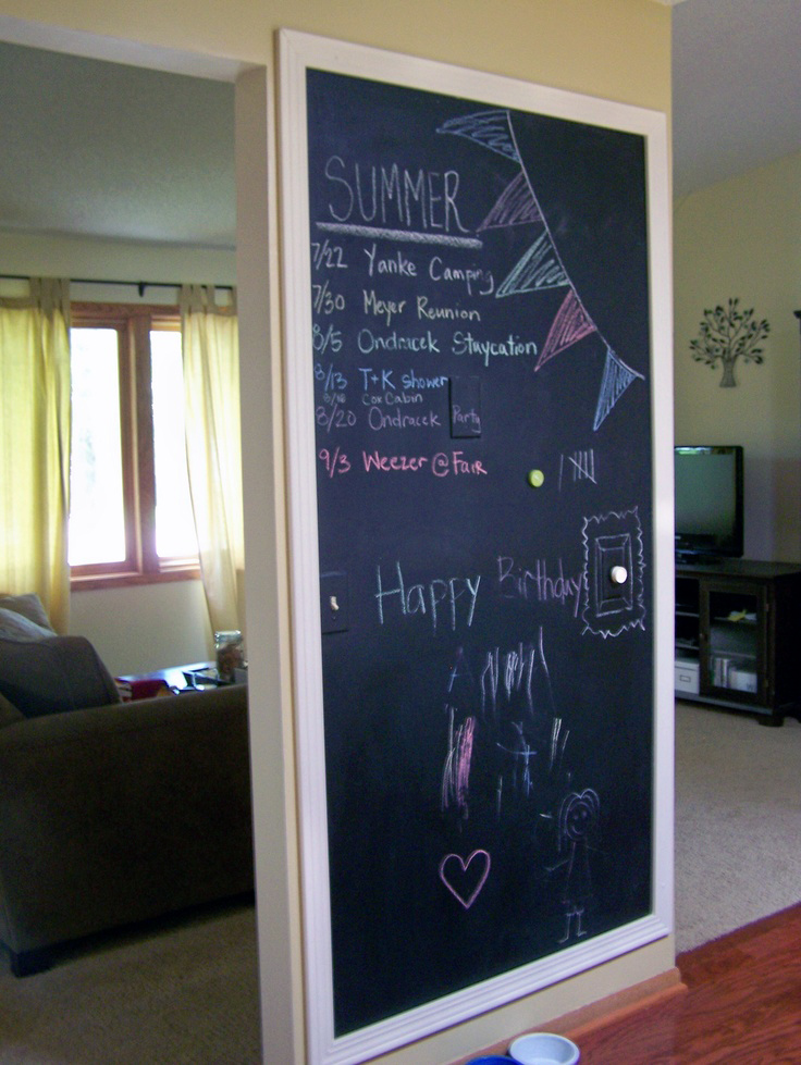wall framed chalkboard