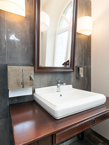 Custom size bathroom mirror