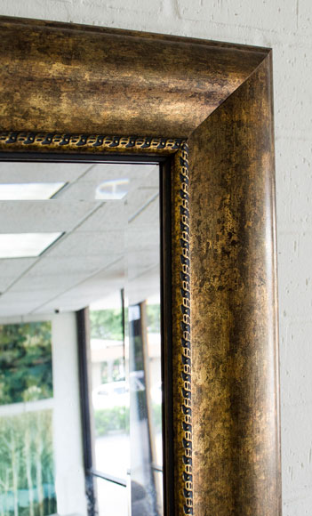 Gold bronze floor mirror