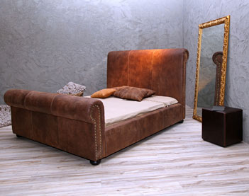 Large size golden frame floor mirror