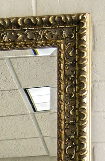 Gold silver frame mirror