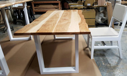 Hudson Table - Custom height hickory table with custom height chair