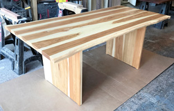 Hudson Table - Rustic hickory table top and base