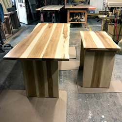 Hudson Table - Custom height hickory tables special request by customer