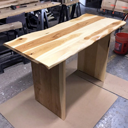 Hudson Table - Custom height hickory table special request by customer