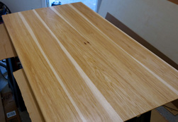 Bastrop Table - Hickory table top with bevel cut