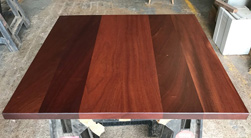 Henderson Table - Square mahogany table top