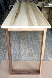 Cleveland Table - Bar height poplar table with walnut base