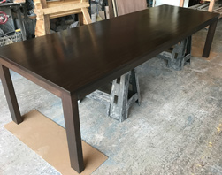 Boston Table - Large 12 foot bronze walnut finish table and base