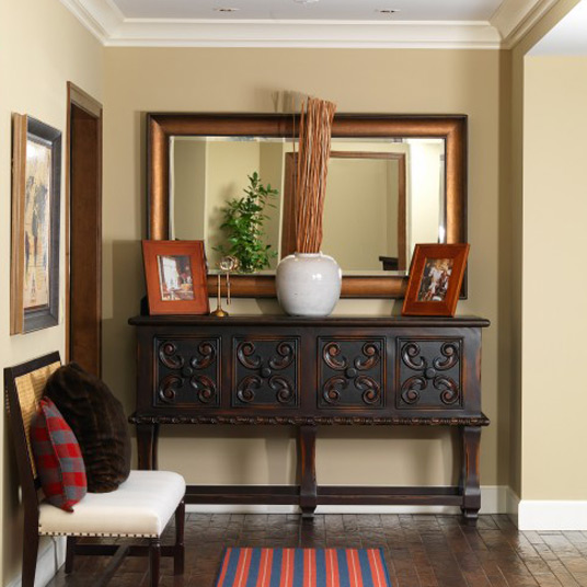 Decor mirror for entryway furniture