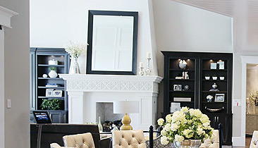 Decor mirror over fireplace mantle
