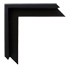 contemporary floater profile with satin black finish mirror frame