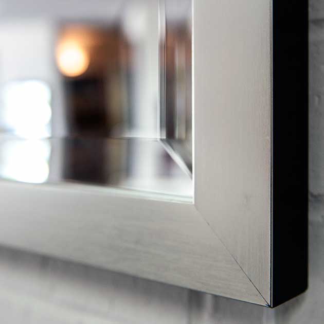 Silver Frame Mirror Detail
