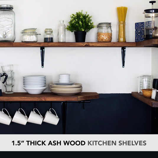 Custom Cut Wood Boards For Kitchen Shelves