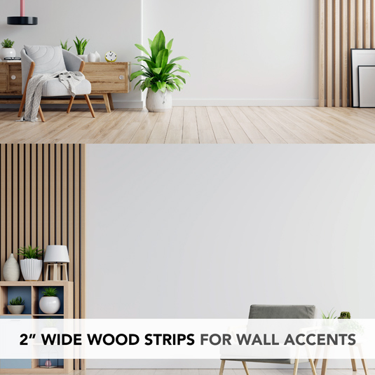 Custom Size Wood Strips For Wall Accents