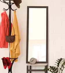 Custom mirror with espresso bronze frame