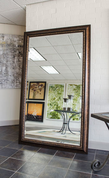 Brown frame floor mirror MAL-0433