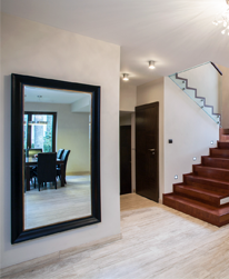 Black gold framed mirror for entrance entry hallway