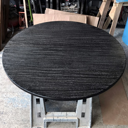 Pittsburgh Table - Large round table top with 52 inch diameter and rustic Charleston black finish