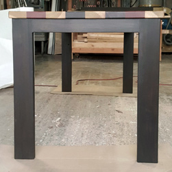 Havana Table - Mixed wood table top with espresso finish base