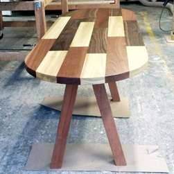Havana Table - Custom oval Havana table top with mahogany base