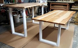 Hudson Table - Custom height hickory tables special request by customer