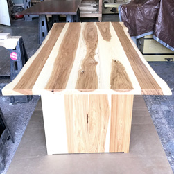 Hudson Table - Rustic hickory table top and base