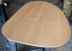 Monroe Table - Asymmetrical shape table top made with supreme alder wood 
