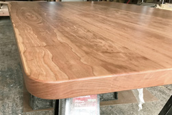 Atlanta Table - Cherry table top with round corners in different sizes of radius requested by customer