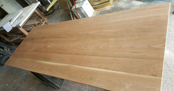 Atlanta Table - Long cherry table top with optional underside bevel cut