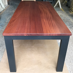 Bandera Table - Large mahogany table with black base