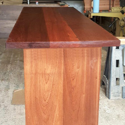 Bandera Table - Bar height mahogany table and base