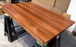 Carson Table - Mahogany table top with custom aprons