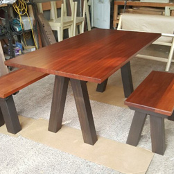 Carson Table - Mahogany table with matching benches