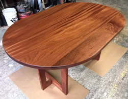 Wells Table - Oval mahogany table and base