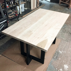 Sedona Table - Maple table and black base