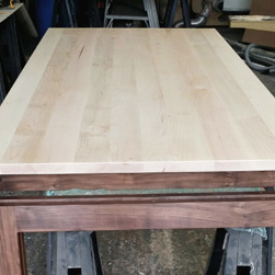 Sedona Table - Maple table top with walnut base and aprons