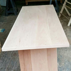 Sedona Table - Maple table and base in simple clear finish
