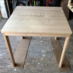 Page Table - Small square maple table and base