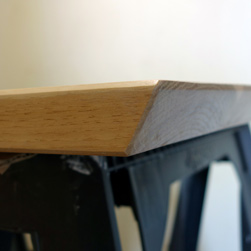 Beaufort Table - Bevel and chamfer edges on a red oak table top