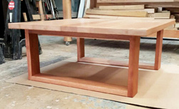 Helena Table - Spanish cedar coffee table with mahogany base