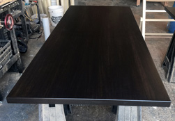 Bronx Table - Black walnut finish table tops