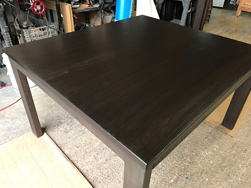 Bronx Table - Square table in black walnut finish