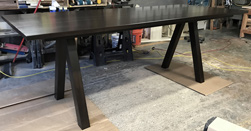 Bronx Table - Dining table and base in black walnut finish