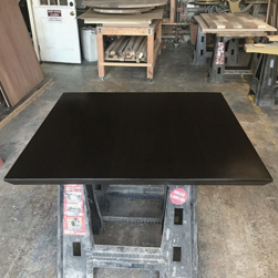 Auburn Table - Square table top in black walnut finish