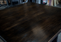 Auburn Table - Square table top with black walnut finish
