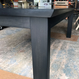 Jefferson Table - Black finish table and base with bevel cut
