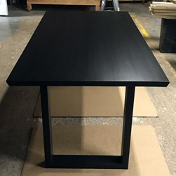 Jefferson Table - Black finish table and square base