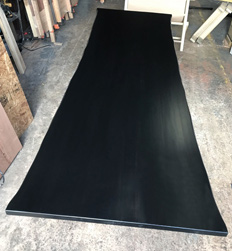 Aspen Table - Black finish table top with optional live edge cut